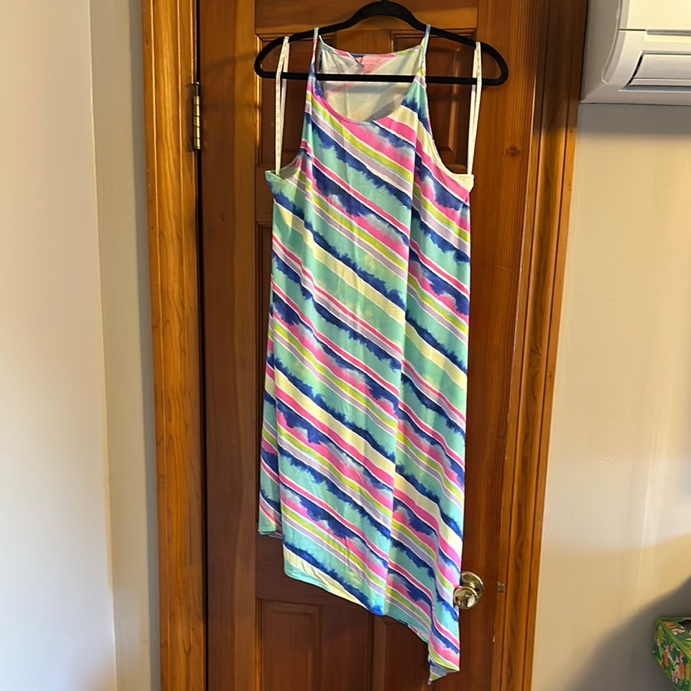 Lilly Pulitzer Asymmetrical Dress in Multicolor Stripes